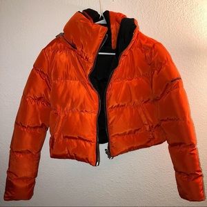 cropped, reversible puffer jacket